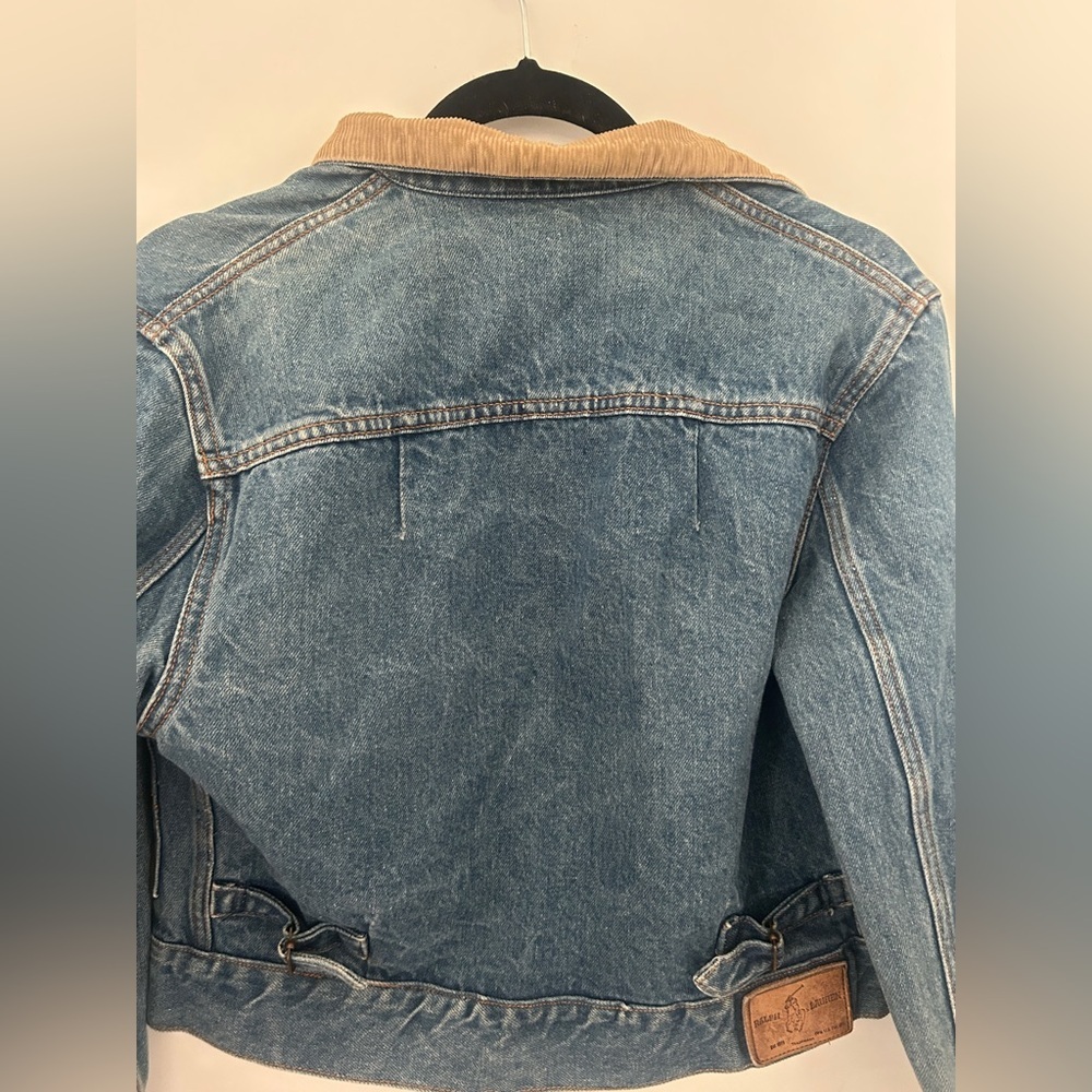 Vintage Polo Western Ralph Lauren Denim Jacket Corduroy Collar USA - Picture 2 of 15